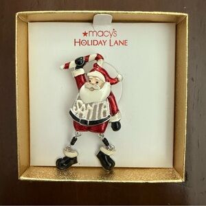 Macy's Holiday Lane Santa brooch